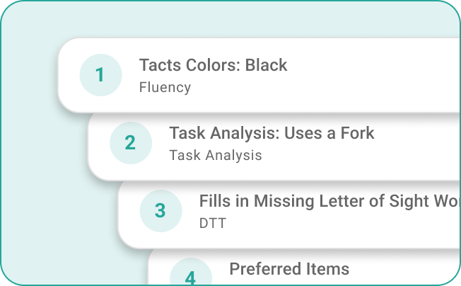 Goal Recommendations teal mobile